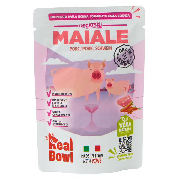 Real Bowl Cat Monoprotein Grain Free 80 gr