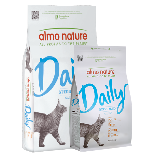 Almo Nature Daily Ingredienti naturali Cat Sterilised con Pollo