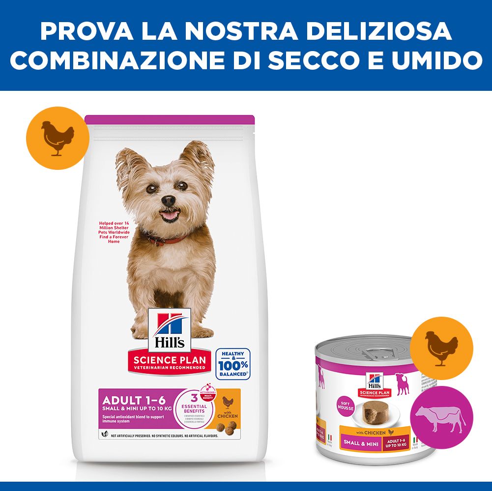 Hill's Science Plan Adult Small & Mini Alimento secco per cani al Pollo