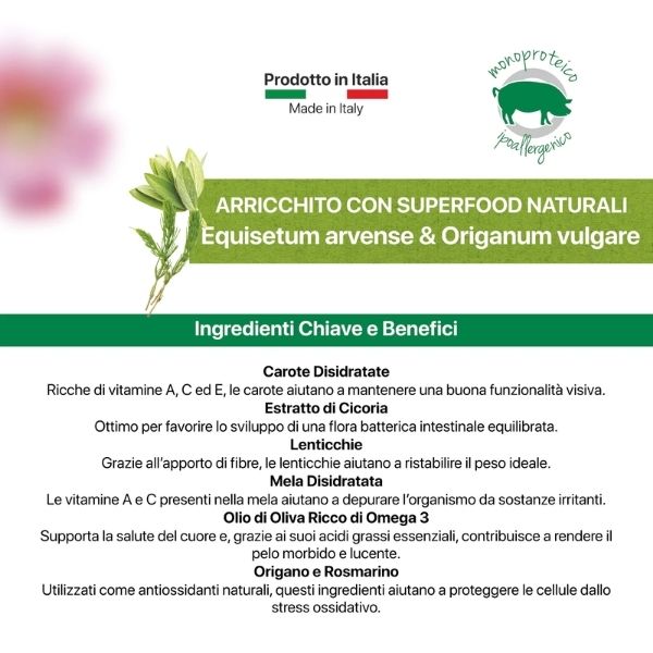 Althea Superpremium Monoproteico Dog Adult Mini Casale al Maiale