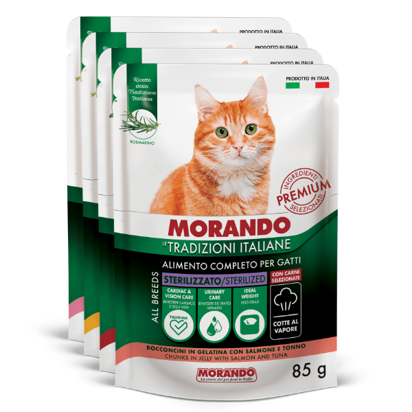 Morando Tradizioni Italiane Cat Adult Sterilized Bocconcini in salsa 85 gr