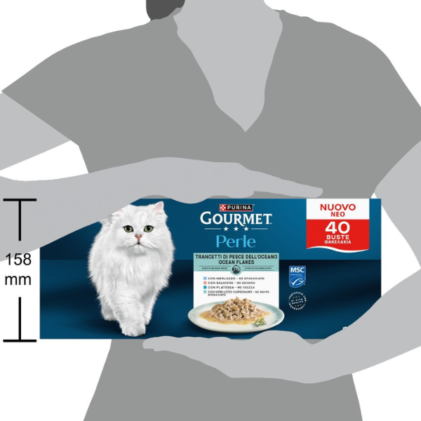 Purina Gourmet Perle selezionate Trancetti di Pesce dell'oceano multipack 40x85 gr
