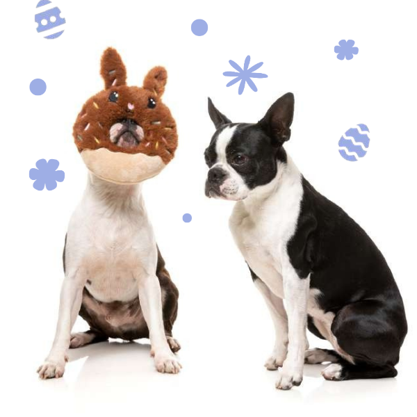 Peluche gioco per cani di Pasqua con squeaker FuzzYard