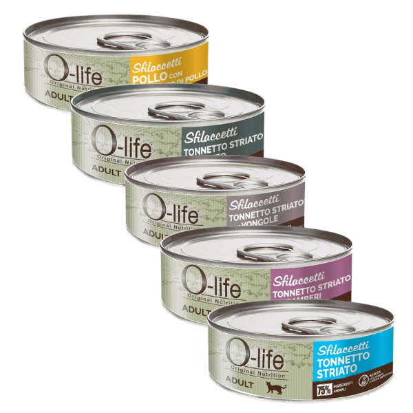 O-life Cat Adult Sfilaccetti 70 gr
