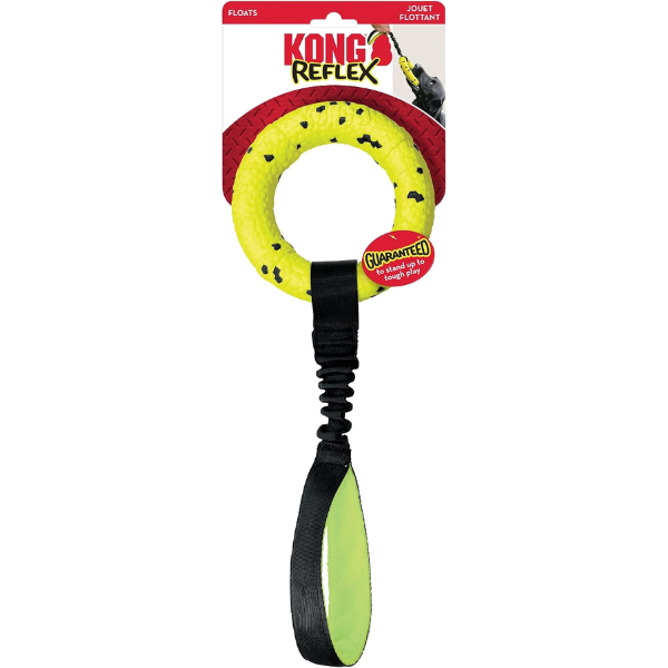 Kong Reflex Tug Gioco galleggiante e flessibile con manicotto per cani