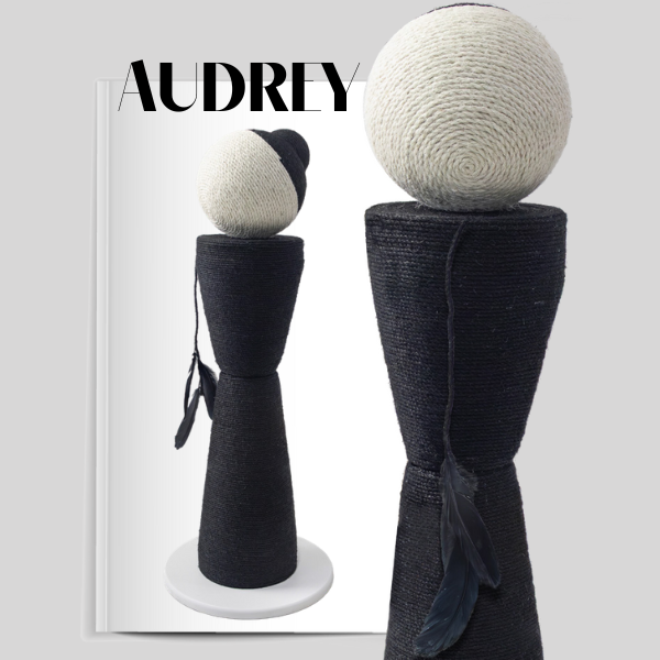 Tiragraffi di design in legno e corda Icons Ferribiella - Audrey