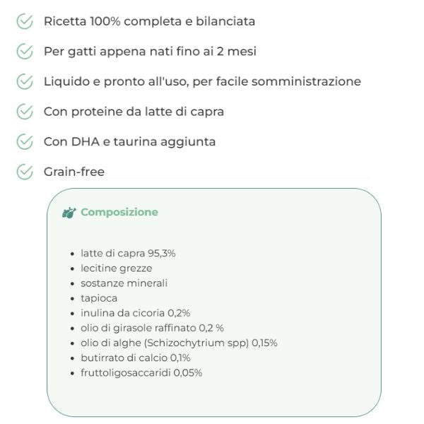Schesir Kitten Milk latte di capra da bere Grain Free