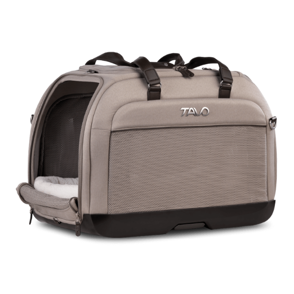 Seggiolino auto e trasportino flessibile con sistema di protezione Hendrick Tavo - Grigio fulvo