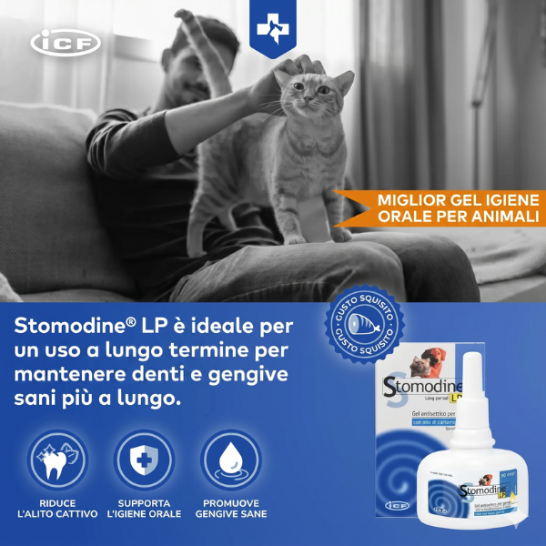 Stomodine LP ICF gel gengivale per l'Igiene orale di cani e gatti