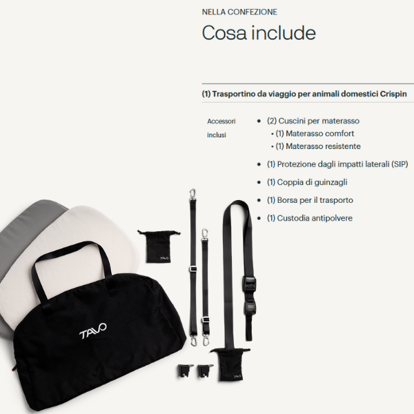 trasportino da viaggio per animali domestici con sistema isofix integrato crispin tavo immagine8