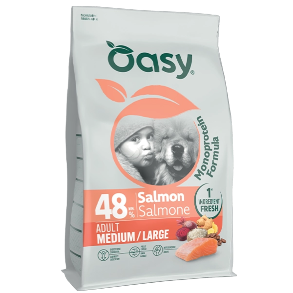 Oasy Monoprotein formula Adult Medium/Large Salmone