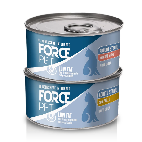 Forcepet Cat Adult Sterilised Low Fat gestione del peso Soft patè 85 gr