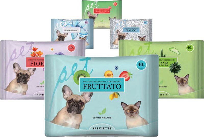 Salviette igieniche  Detergenti Natural Derma Pet - Salviette Talco