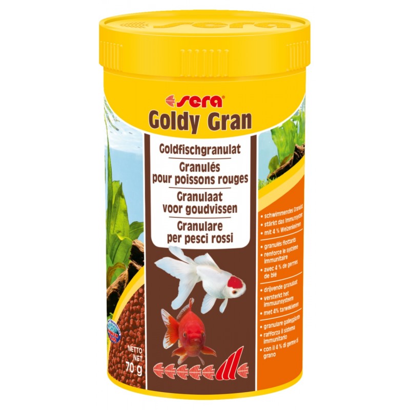 Sera Goldy Granul mangime in granuli per pesci rossi grandi e d'acqua fredda - 250 ml