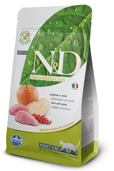 Farmina N&D Prime Feline Grain Free Adult Cinghiale e Mela - 5 kg
