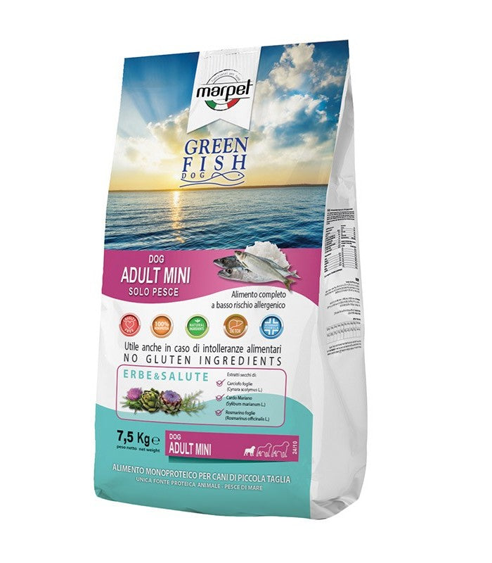 Marpet Green Fish Adult Mini cane Pesce - 1.5 kg