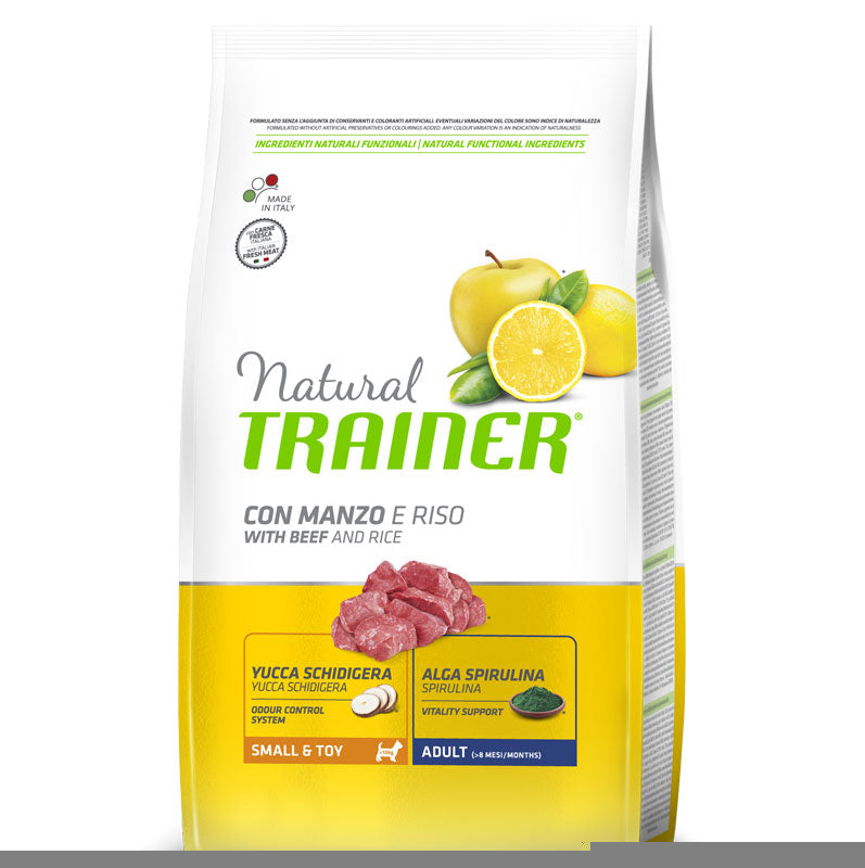 Natural Trainer Adult Mini con Manzo e Riso - 7 kg