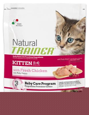 Natural Trainer Kitten con Pollo Fresco - 7,5 kg