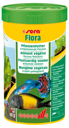 Sera Flora Nature mangime vegetariano in fiocchi per pesci ornamentali - 250 ml