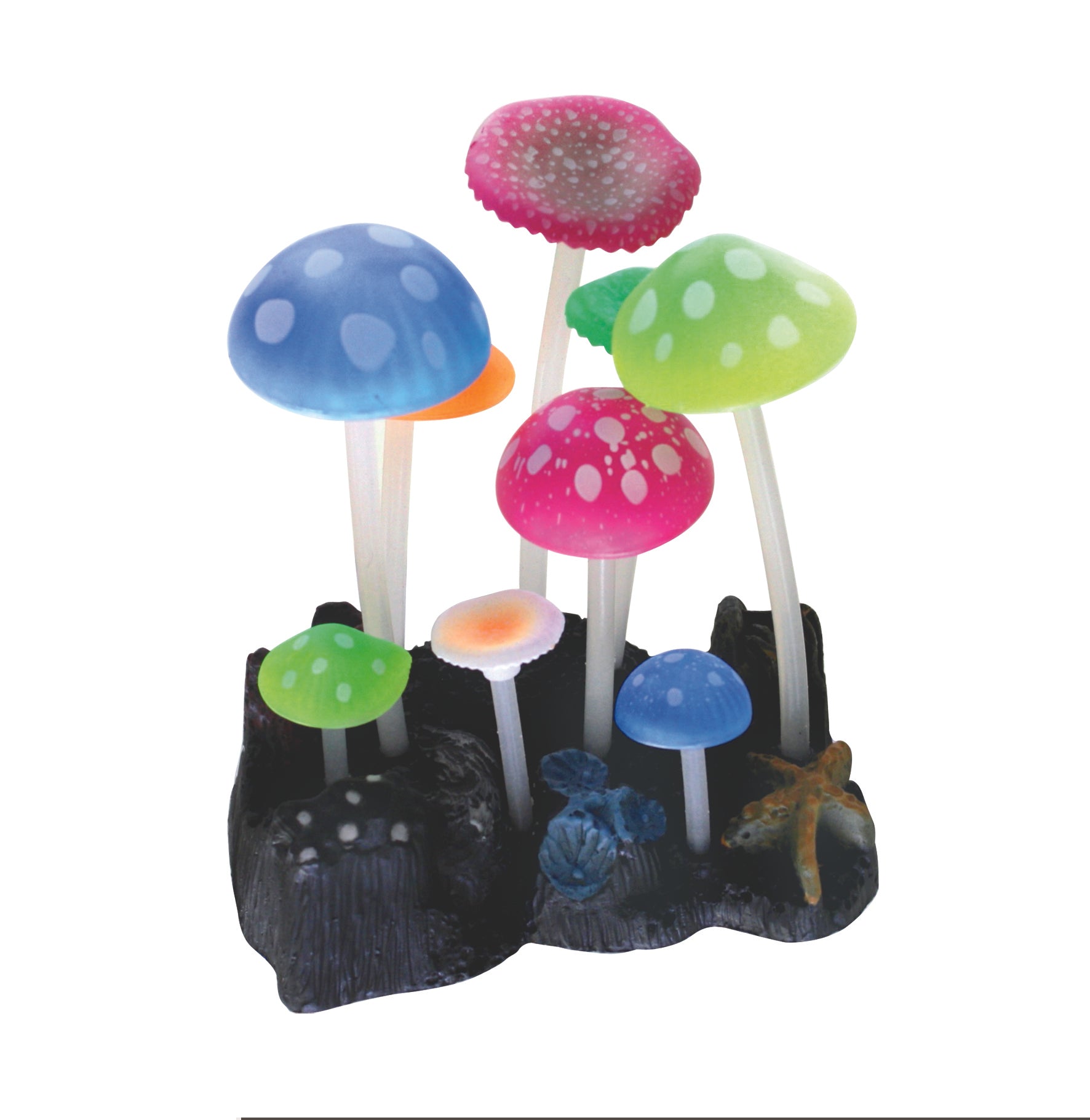 Decorazione Fluo Reef Amtra - 0,098 x 0,075 x 0,11 m - Mushrooms