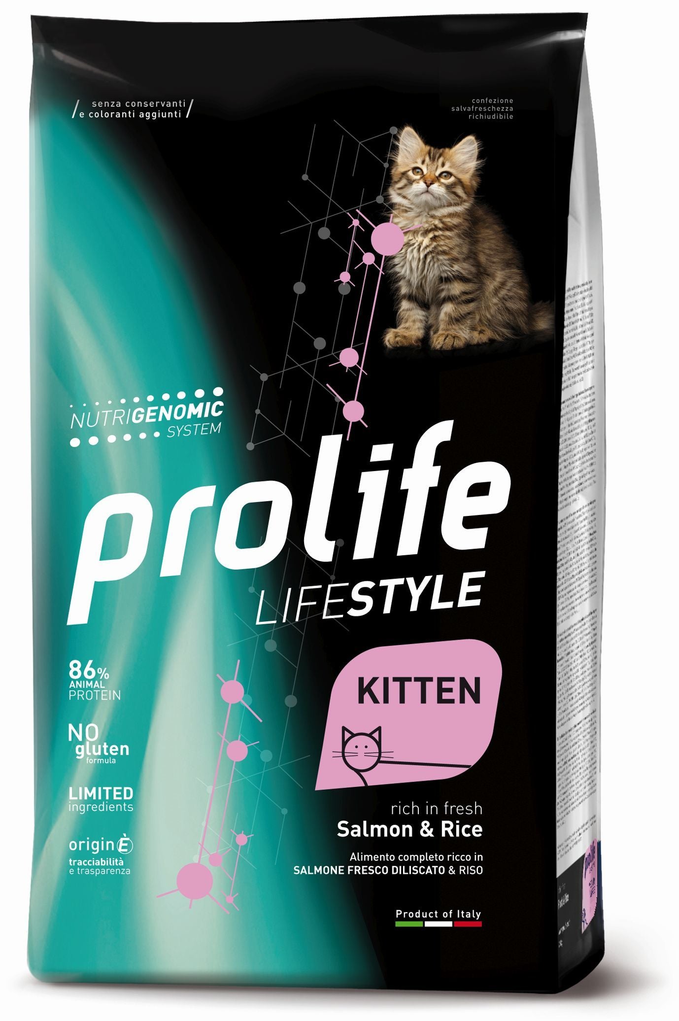 Prolife Lifestyle Gatto Kitten Salmone e Riso