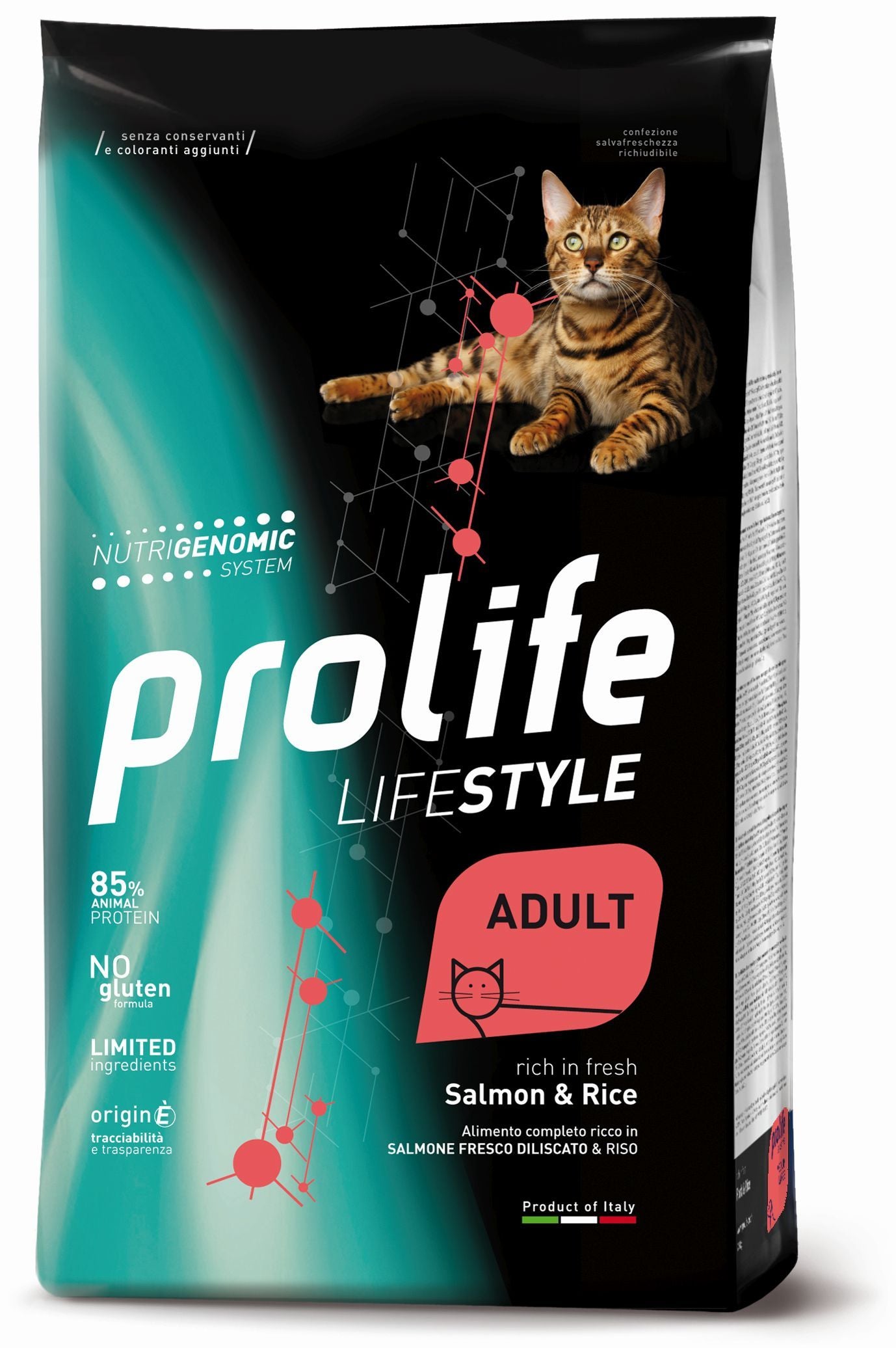 Prolife Lifestyle Gatto Adult Salmone e Riso - 7 kg - old