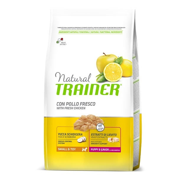 Natural Trainer Puppy/Junior Small e Toy  con Pollo fresco - 7 kg