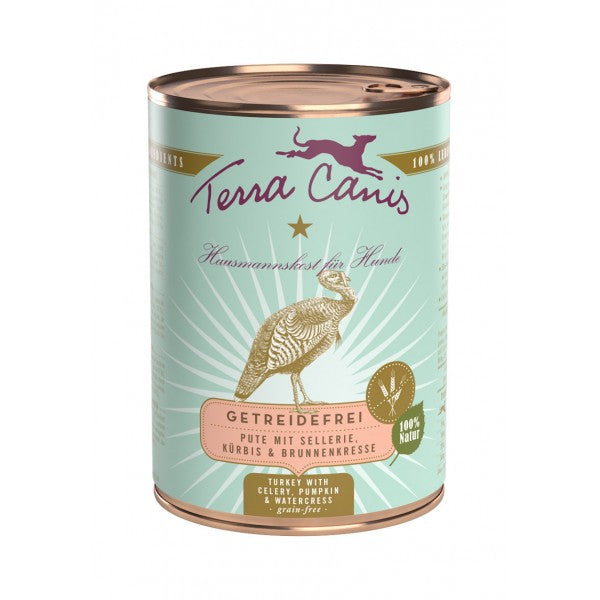 Terra Canis Grain Free 400 gr - Tacchino con sedano, zucca e crescione