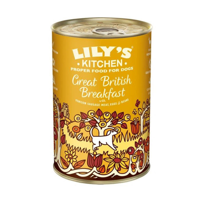 Lily's Kitchen Umido 400 gr - Colazione Inglese con Cervo, Uova e Fagioli