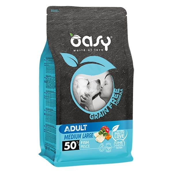 Oasy Grain Free Adult Medium Large Pesce - 2,5 Kg