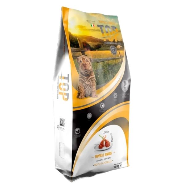 Top Dog Puppies e Juniors Medium Accrescimento ricco di Agnello