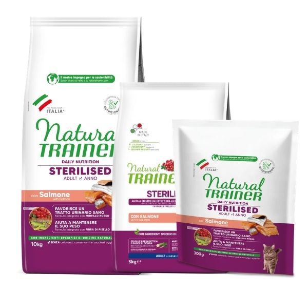 Natural Trainer Daily Nutrition Adult Sterilised con Salmone