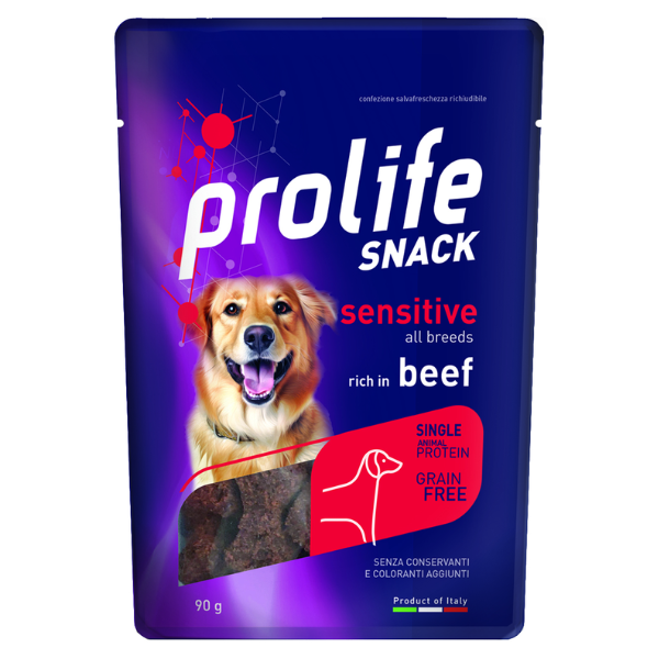 Prolife Snack Dog Adult Sensitive Grain Free 90 gr - Prolife snack 90 gr Manzo