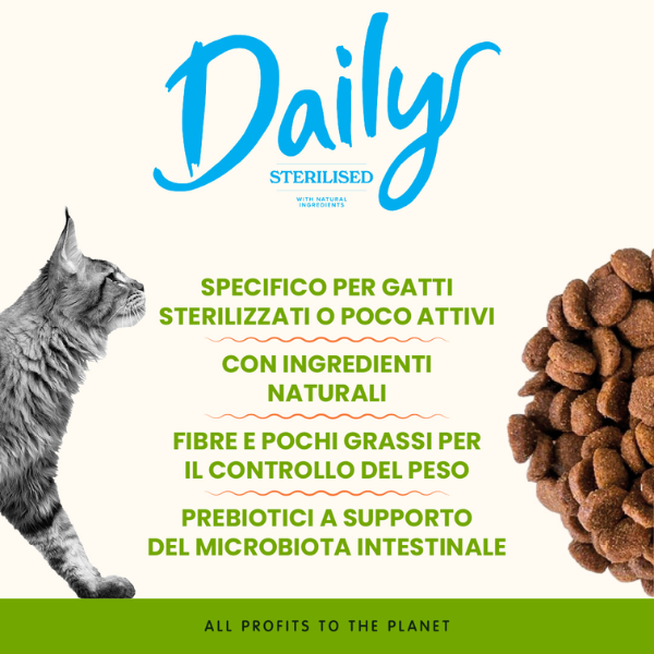 Almo Nature Daily Ingredienti naturali Cat Sterilised con Pollo