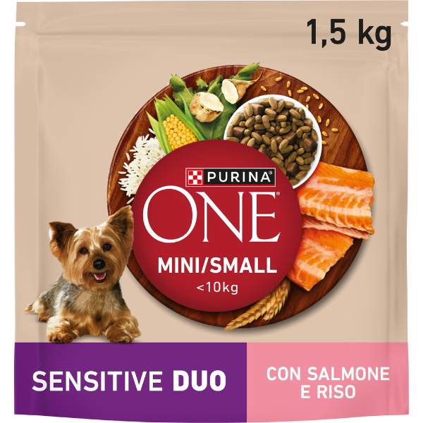 Purina One Dog Adult Mini/Small Delicate Duo con Salmone e riso