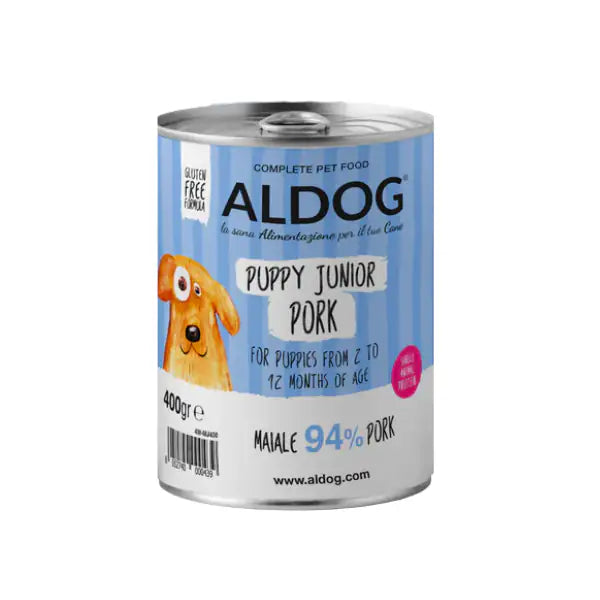 Aldog Super Premium Puppy e Junior All Breeds 400 gr  Maiale bauzaarit.myshopify.com