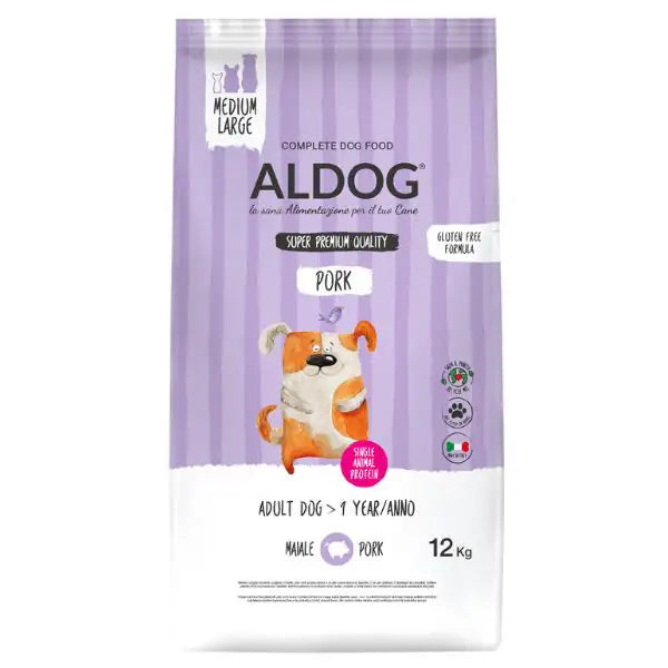 Aldog Super premium Adult Medium/Large monoproteico con maiale   bauzaarit.myshopify.com