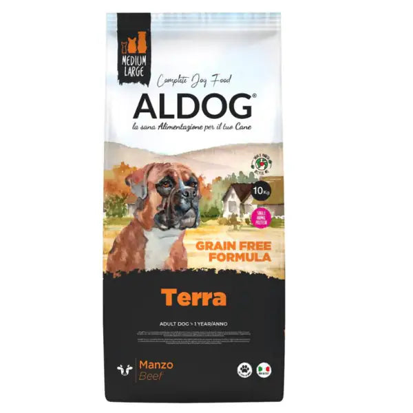 Aldog Terra Adult Medium/Large Gluten e Grain Free al manzo   bauzaarit.myshopify.com