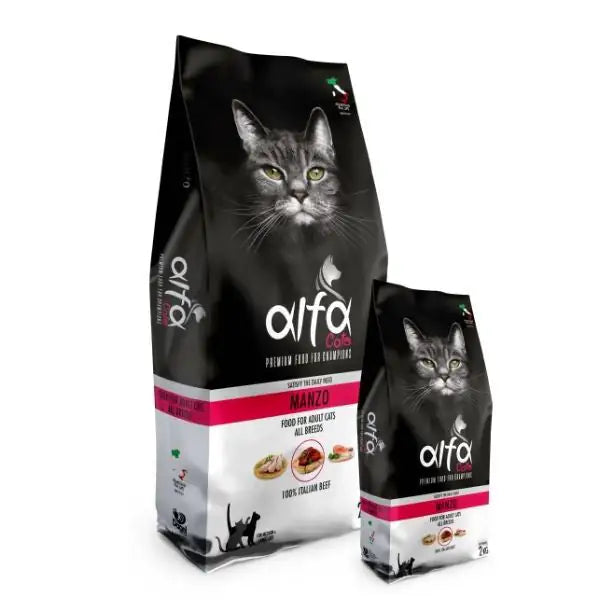 Alfa Premium Cat Food Sterilised Manzo   bauzaarit.myshopify.com