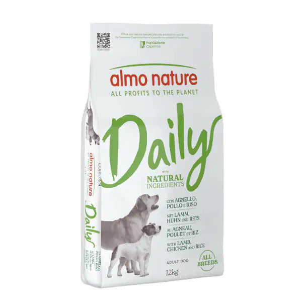 Almo Nature Daily Ingredienti naturali All Breeds con Agnello, pollo e riso  12 kg (scadenza: 31/05/2026) bauzaarit.myshopify.com