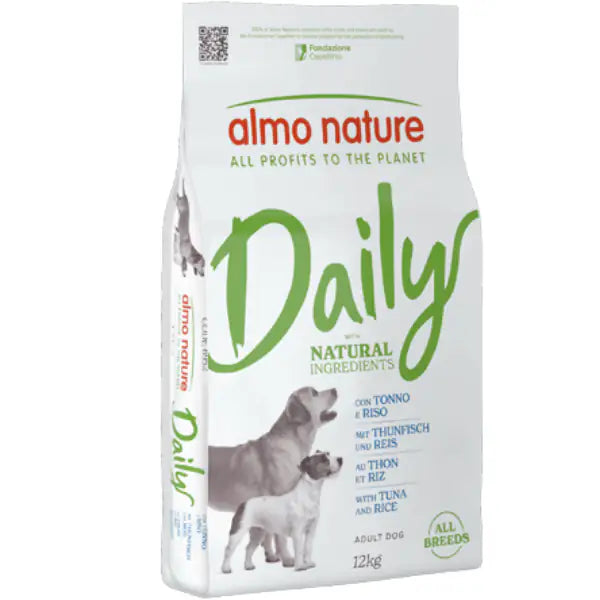 Almo Nature Daily Ingredienti naturali All Breeds con Tonno e riso  12 kg (scadenza: 31/05/2026) bauzaarit.myshopify.com