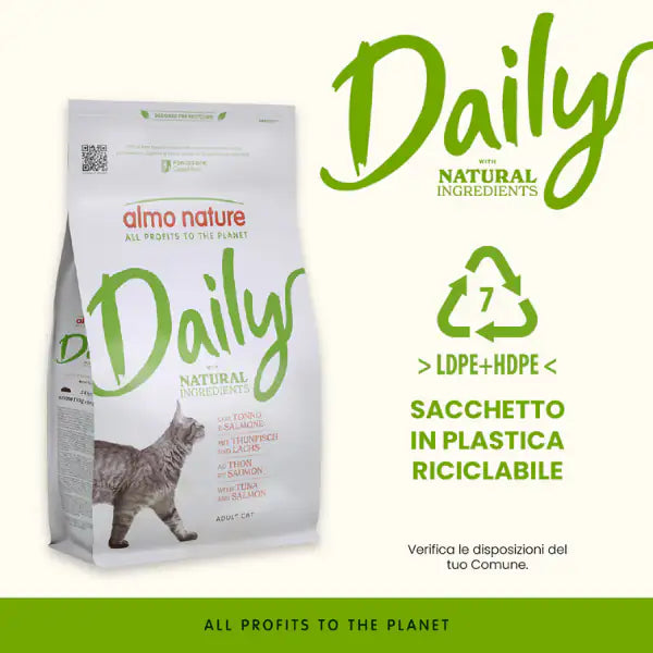 Almo Nature Daily Ingredienti naturali Cat con Tonno e salmone   bauzaarit.myshopify.com
