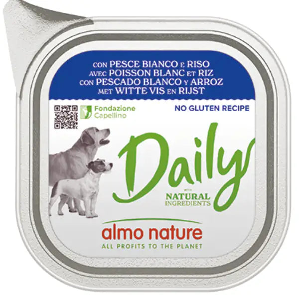 Almo Nature Daily Nutrition Menù Dog 100 gr  Pesce bianco e riso bauzaarit.myshopify.com