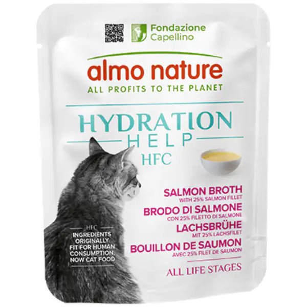 Almo Nature HFC Hydration Help Monoproteico in brodo 50 gr  Filetti di Salmone Bauzaar.it