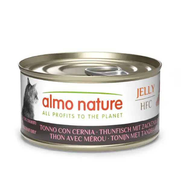 Almo Nature HFC Jelly Gluten free Cat 70 gr  Tonno con Cernia Bauzaar.it