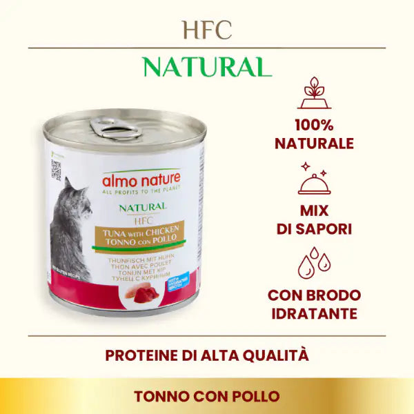 Almo Nature HFC Natural in brodo di cottura 280 gr   bauzaarit.myshopify.com