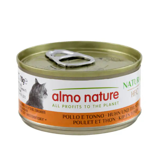 Almo Nature HFC Natural monoproteico Cat 70 gr  Pollo e tonno bauzaarit.myshopify.com