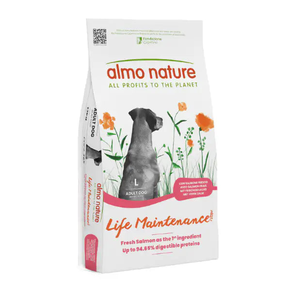 Almo Nature Life Maintenance Large Adult con Salmone  12 kg bauzaarit.myshopify.com
