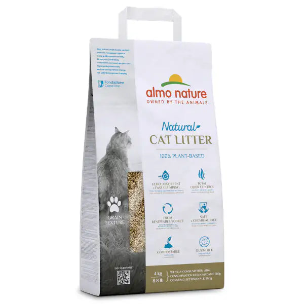 Almo Nature Natural Cat Litter Grain Texture lettiera vegetale   bauzaarit.myshopify.com