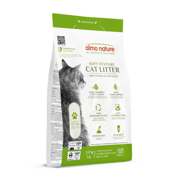 Almo Nature Natural Cat Litter Soft Texture lettiera vegetale  2,27 kg bauzaarit.myshopify.com